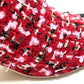 CHANEL G46865 2025/26 Autumn/Winter Coco Mark Slingback Tweed Pumps Sandals Tweed Women's Red