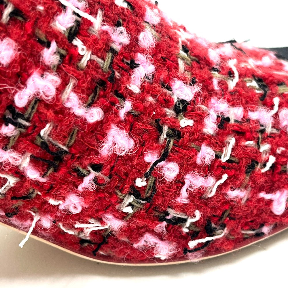 CHANEL G46865 2025/26 Autumn/Winter Coco Mark Slingback Tweed Pumps Sandals Tweed Women's Red
