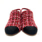 CHANEL G46865 2025/26 Autumn/Winter Coco Mark Slingback Tweed Pumps Sandals Tweed Women's Red