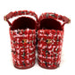 CHANEL G46865 2025/26 Autumn/Winter Coco Mark Slingback Tweed Pumps Sandals Tweed Women's Red