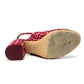CHANEL G46865 2025/26 Autumn/Winter Coco Mark Slingback Tweed Pumps Sandals Tweed Women's Red
