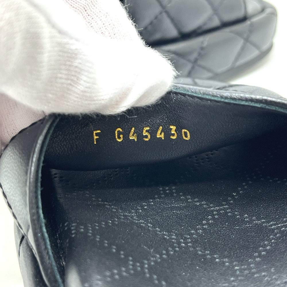 CHANEL G45430 Matelasse Logo CC Mark Velcro shoes Sandals Leather Black Used
