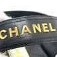 CHANEL G45430 Matelasse Logo CC Mark Velcro shoes Sandals Leather Black Used