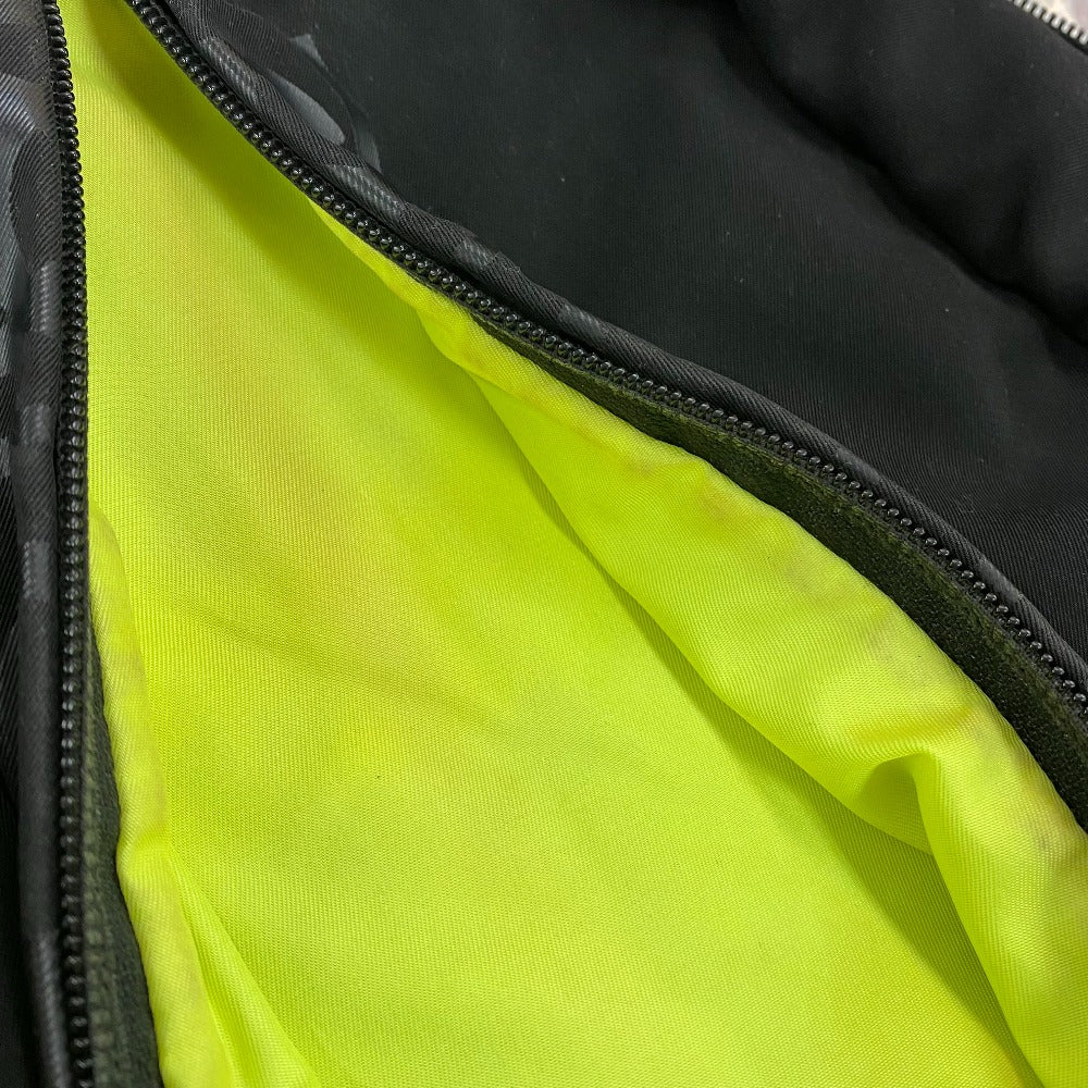 CHANEL Sport Line Logo Zip-Up Backpack in Nylon, Women's, Black and Neon Yellow