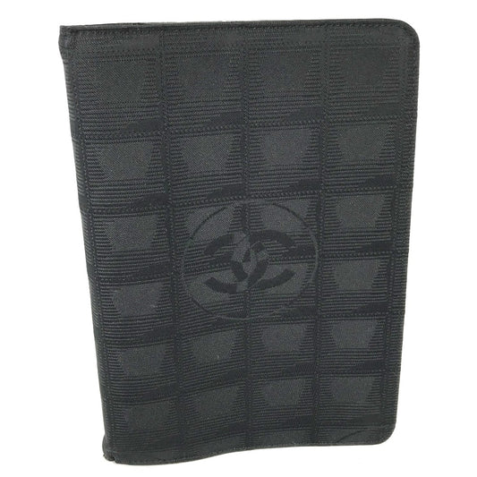 CHANEL ニュートラベルライン ロゴ システム手帳 ステーショナリー 手帳カバー ナイロン レディース ブラック