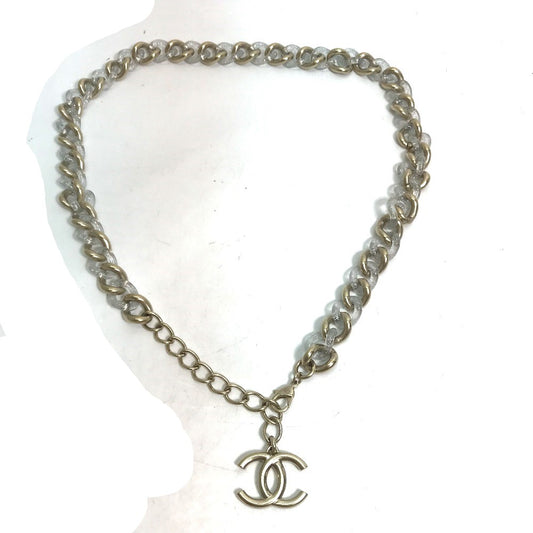 CHANEL 17K CC ココマーク チェーン ラメ ベルト メタル レディース ゴールド