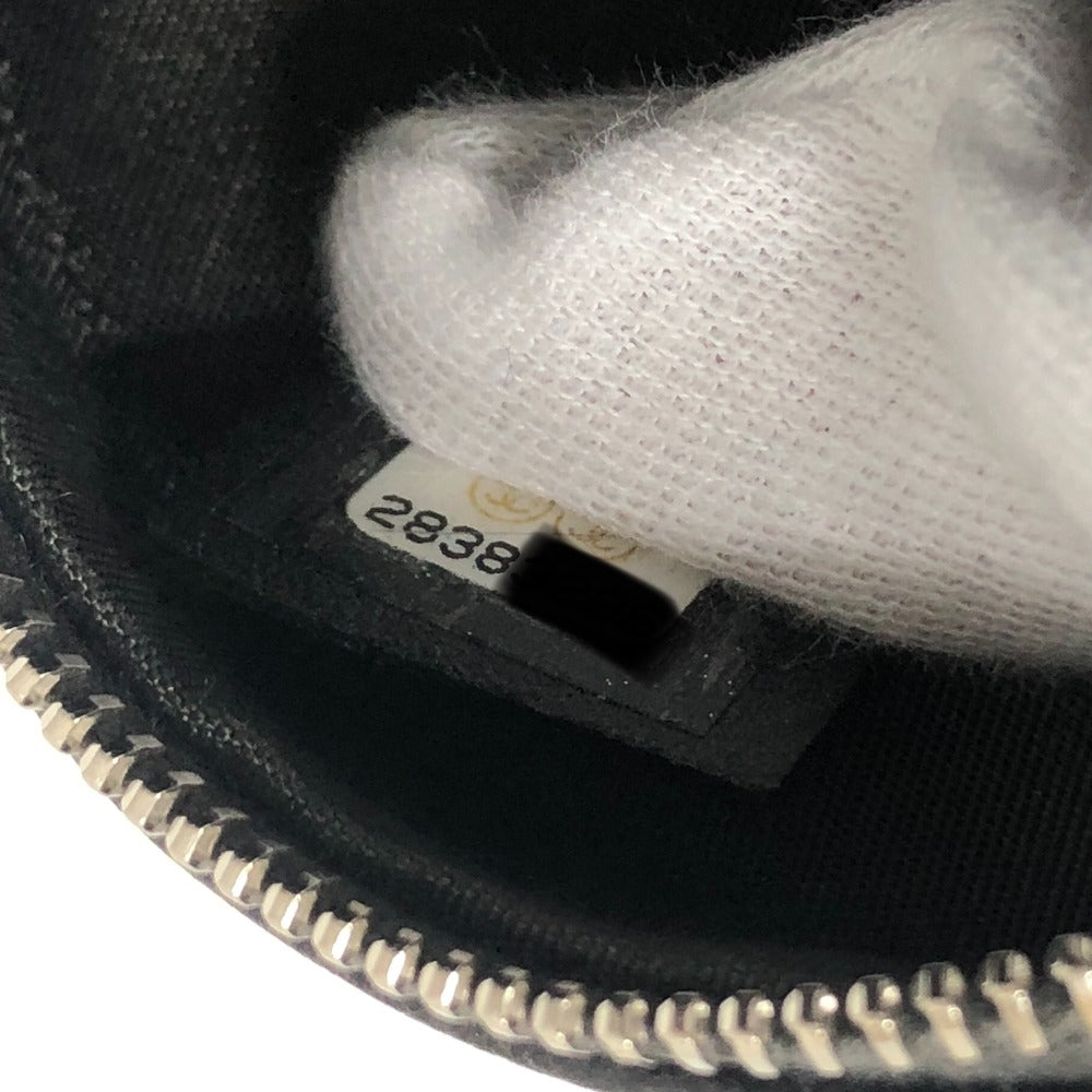 CHANEL 不明 カメリア CC ココマーク ロゴ 斜め掛け カバン ラウンド ミニ ショルダーバッグ レザー レディース グレー