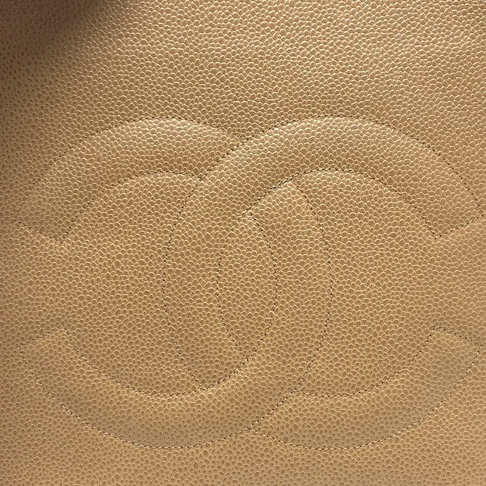 CHANEL ココボール ココマーク カバン 肩掛け トートバッグ キャビアスキン レディース ベージュ