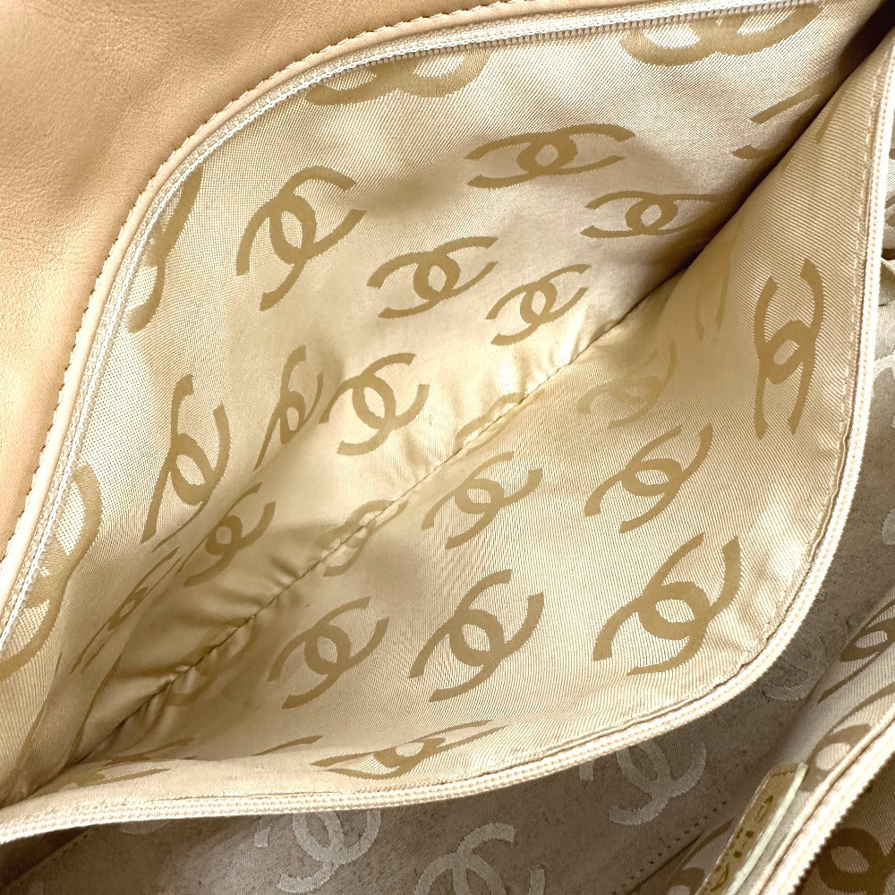 CHANEL Wild Stitch Tote Bag with Pouch, Calfskin, Beige