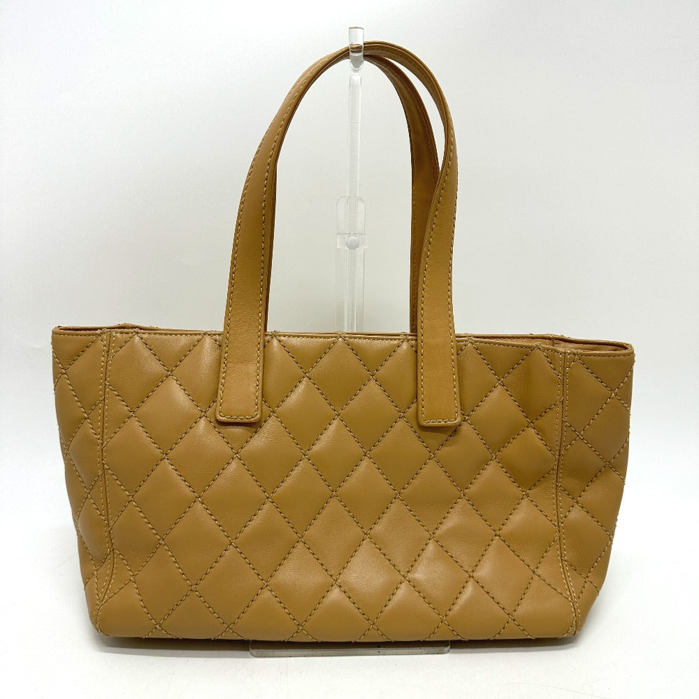 CHANEL Wild Stitch Tote Bag with Pouch, Calfskin, Beige