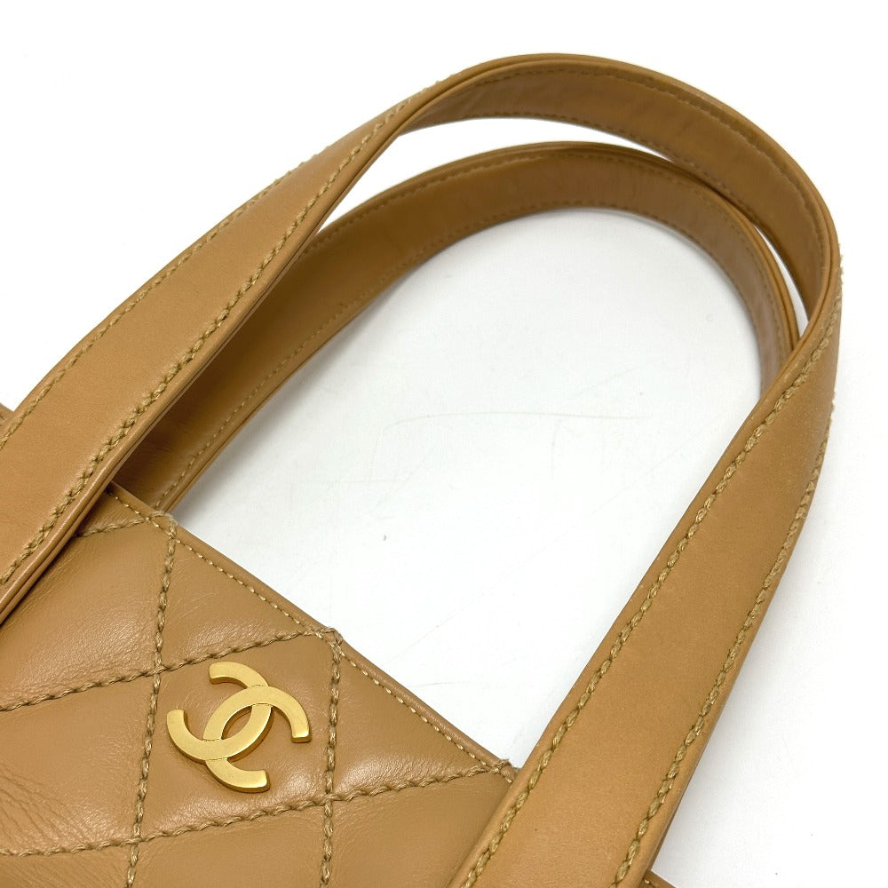 CHANEL Wild Stitch Tote Bag with Pouch, Calfskin, Beige