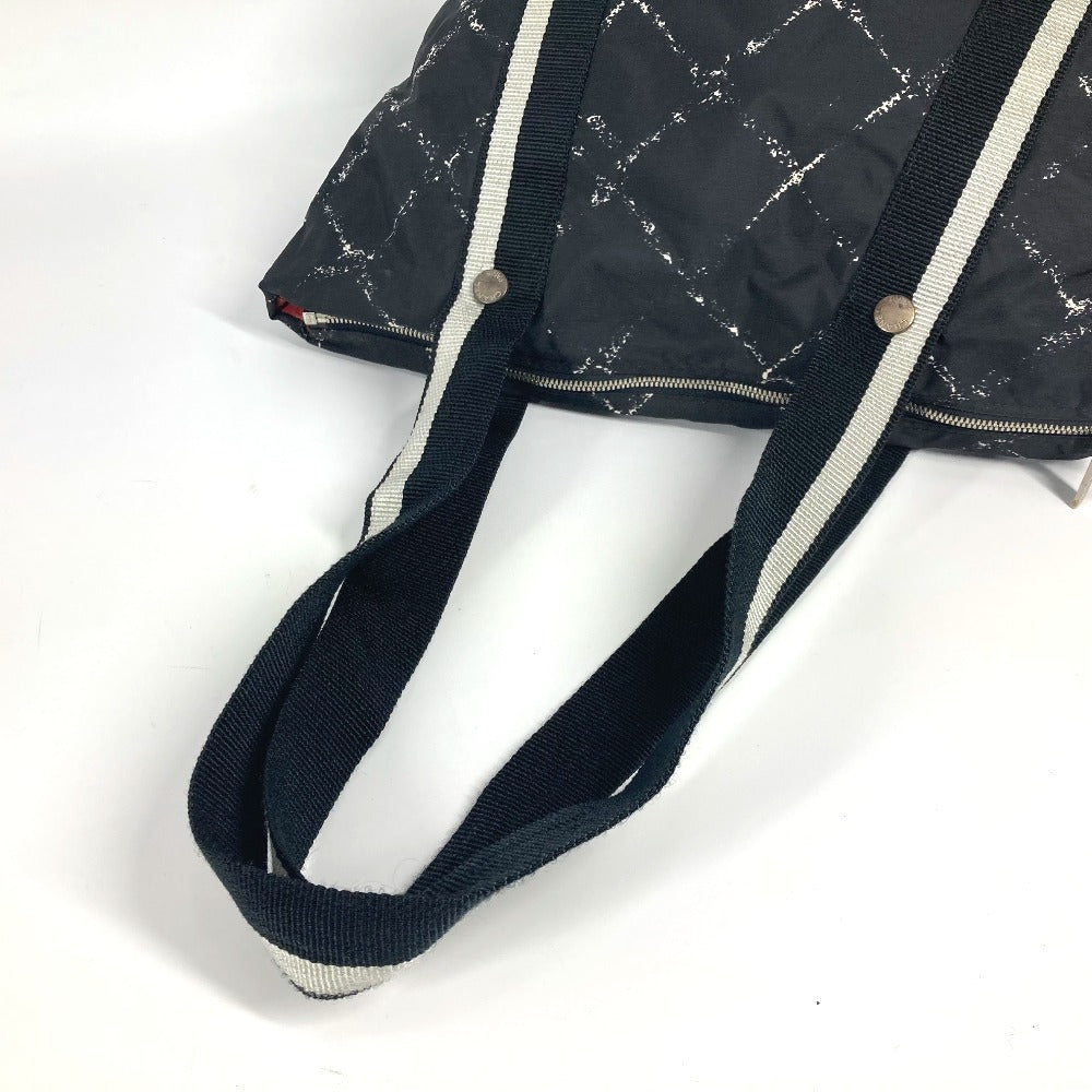 CHANEL 旧トラベルライン ペットバッグ 肩掛け カバン ショルダーバッグ 肩掛け ボストンバッグ ナイロン ユニセックス ブラック