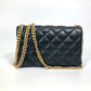 CHANEL AS3393 CC Coco Mark Matelasse Chain Shoulder Bag in Lambskin, Black