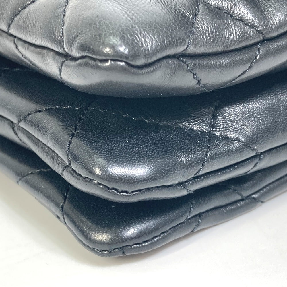 CHANEL AS3393 CC Coco Mark Matelasse Chain Shoulder Bag in Lambskin, Black
