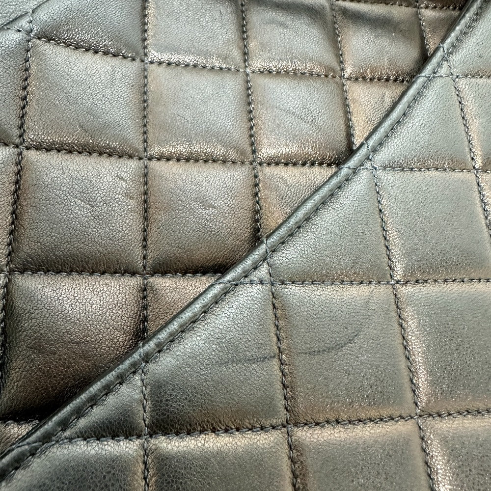 CHANEL ヴィンテージ マトラッセ キルティング CC ココマーク チェーンバッグ カバン ショルダーバッグ ラムスキン レディース ブラック