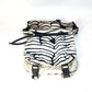 CHANEL Sport Zebra Print Crossbody Messenger Bag Shoulder Bag Nylon Women's Black