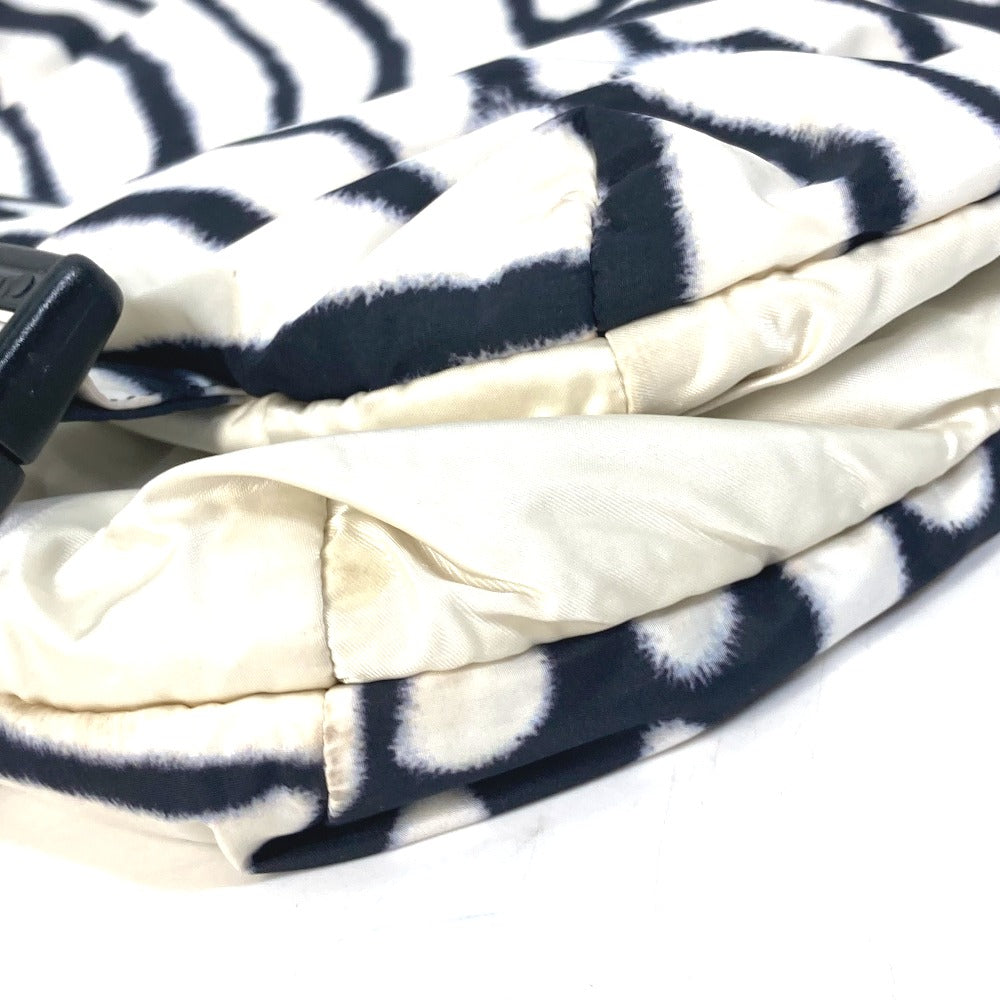 CHANEL Sport Zebra Print Crossbody Messenger Bag Shoulder Bag Nylon Women's Black