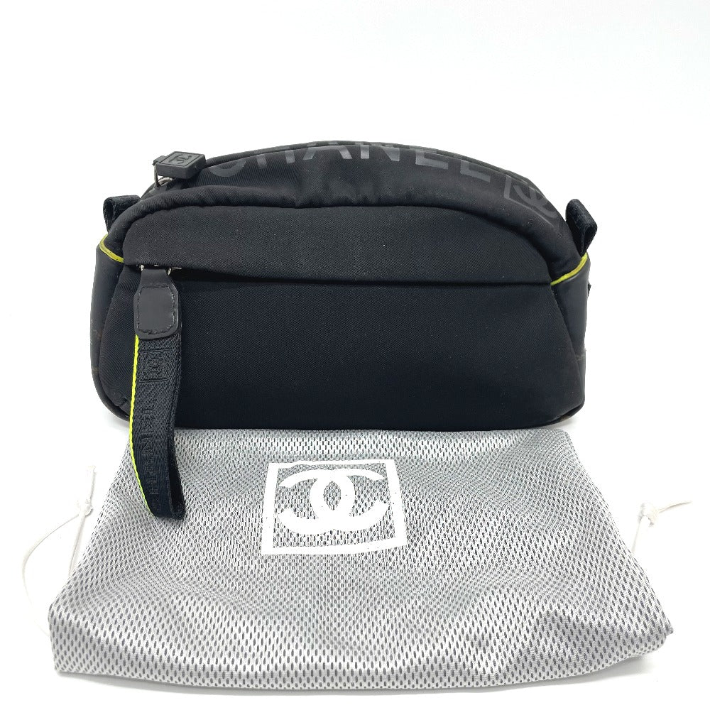 CHANEL Sport Line Pouch, Small Items, Bag, Second Bag, Nylon, Women's, Black
