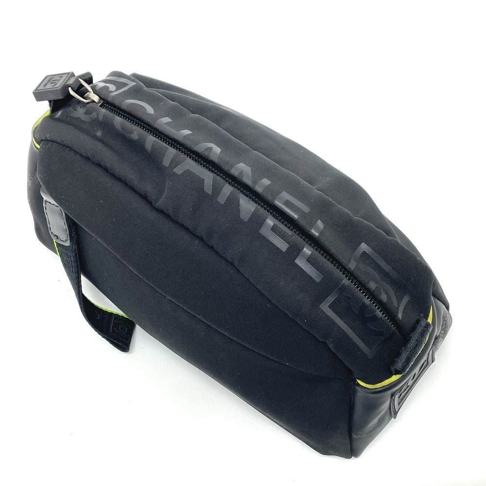 CHANEL Sport Line Pouch, Small Items, Bag, Second Bag, Nylon, Women's, Black
