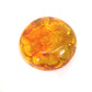 CHANEL Brand Accessory 96A Camellia Circle Brooch, Plastic, Women's, Orange