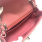 CHANEL Mini Matelasse 20 Single Chain Bag SilverHardware Shoulder Bag Lambskin Leather pink Used