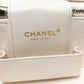 CHANEL AS3171 Coco Mark CC Vanity Bag, Chain Bag, 2-Way Handbag/Shoulder Bag, Caviar Skin, White, Women's