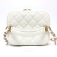 CHANEL AS3171 Coco Mark CC Vanity Bag, Chain Bag, 2-Way Handbag/Shoulder Bag, Caviar Skin, White, Women's