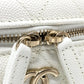 CHANEL AS3171 Coco Mark CC Vanity Bag, Chain Bag, 2-Way Handbag/Shoulder Bag, Caviar Skin, White, Women's