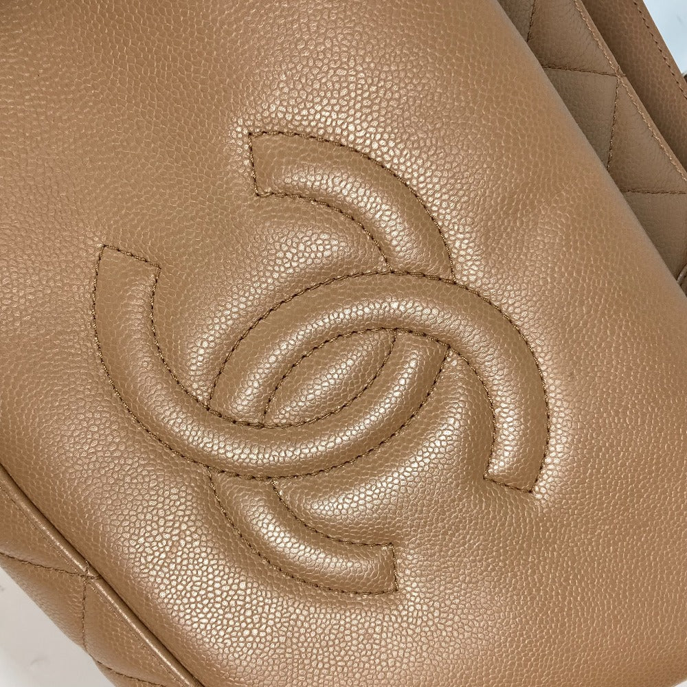 CHANEL CC ココマーク 2WAYバッグ カバン ショルダーバッグ 肩掛け トートバッグ キャビアスキン レディース ベージュ - brandshop-reference