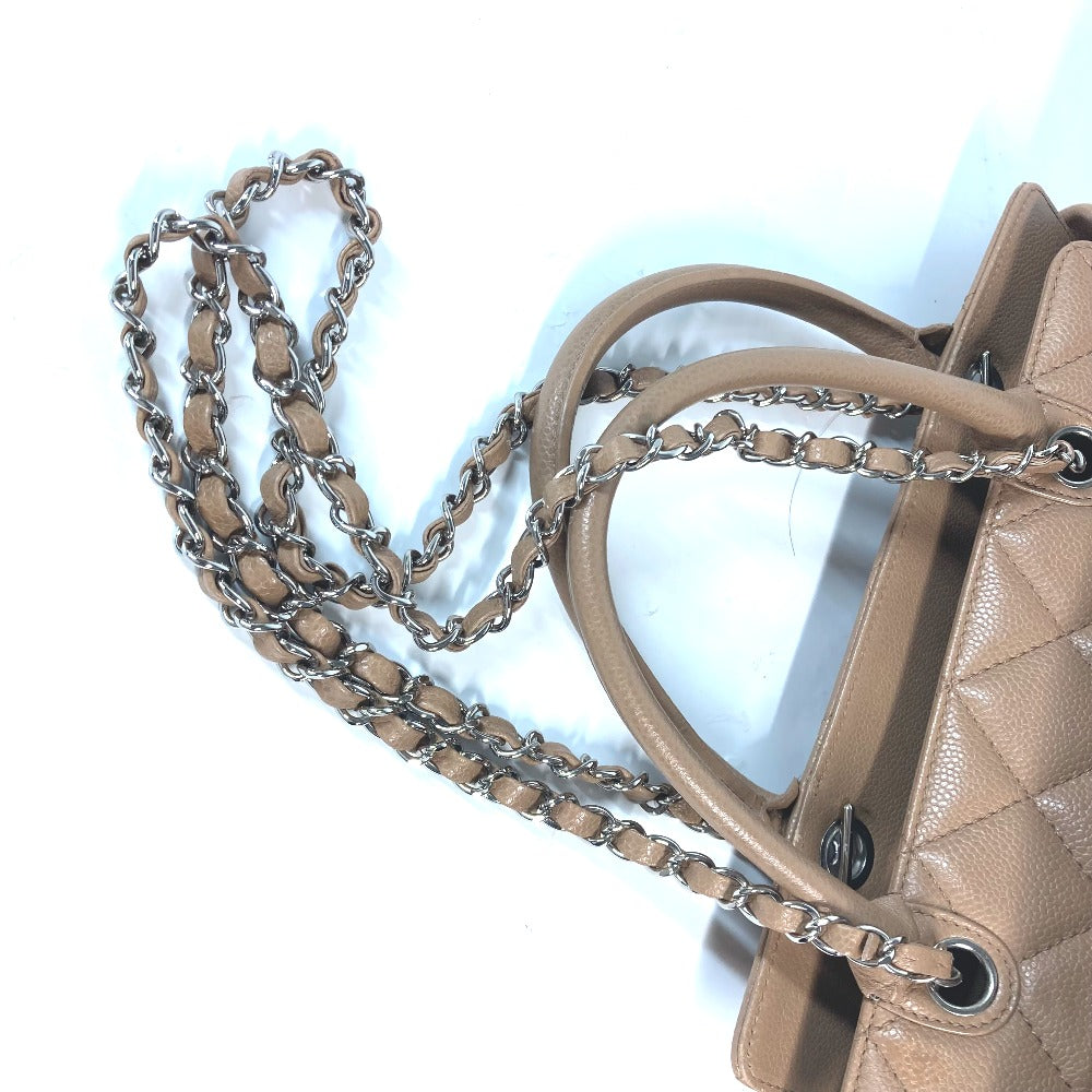 CHANEL CC ココマーク 2WAYバッグ カバン ショルダーバッグ 肩掛け トートバッグ キャビアスキン レディース ベージュ - brandshop-reference