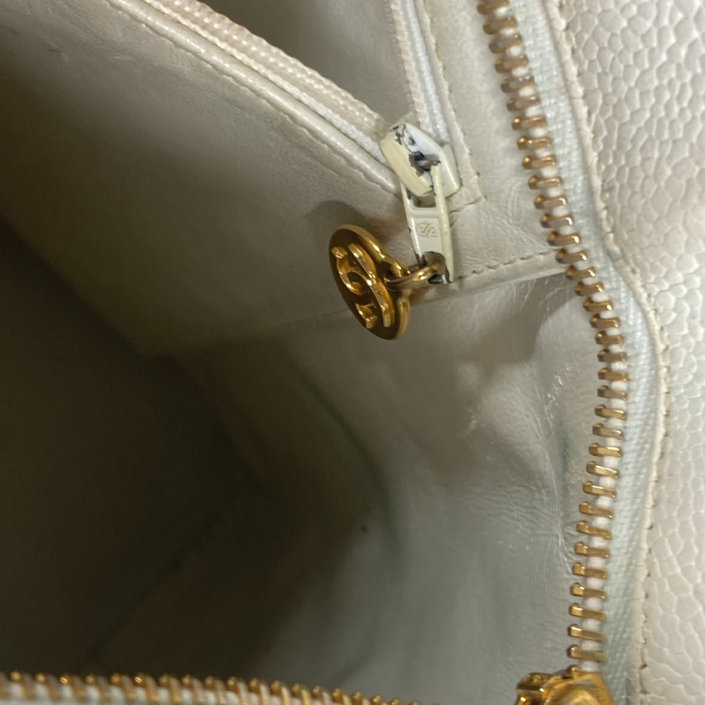 CHANEL A01804 キルティング マトラッセ CC ココマーク 復刻トート ショルダーバッグ 肩掛け カバン トートバッグ キャビアスキン レディース ホワイト - brandshop-reference