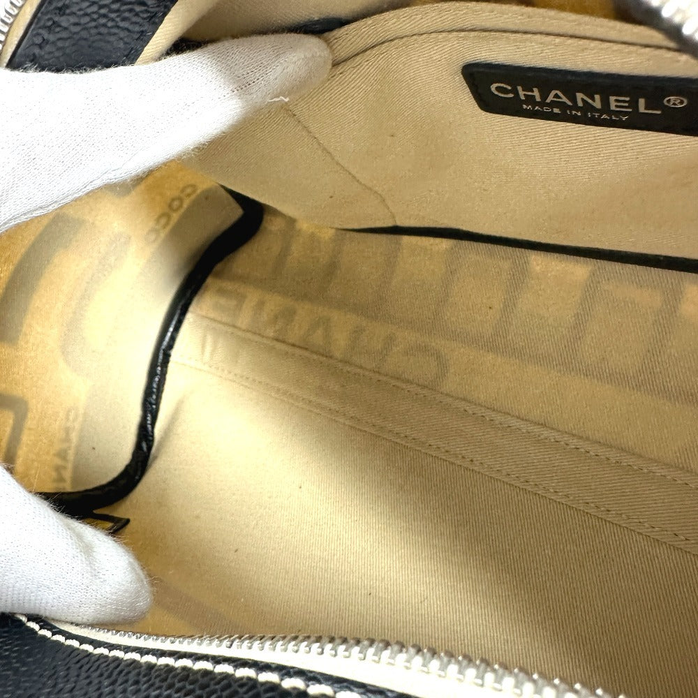 CHANEL セントラルステーション ハンドバッグ カバン ミニ ボストンバッグ PVC レディース ブラック