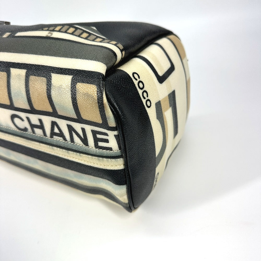 CHANEL セントラルステーション ハンドバッグ カバン ミニ ボストンバッグ PVC レディース ブラック