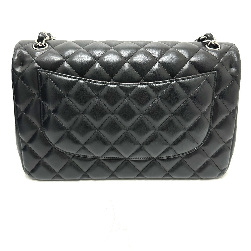 CHANEL A58600 マトラッセ30 Wフラップ Wチェーン 肩掛け 斜め掛け カバン ショルダーバッグ ラムスキン レディース ブラック