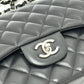 CHANEL A58600 マトラッセ30 Wフラップ Wチェーン 肩掛け 斜め掛け カバン ショルダーバッグ ラムスキン レディース ブラック