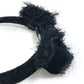 CHANEL 14K Ribbon CC Coco Mark Hairband Headband Tweed Women's Black