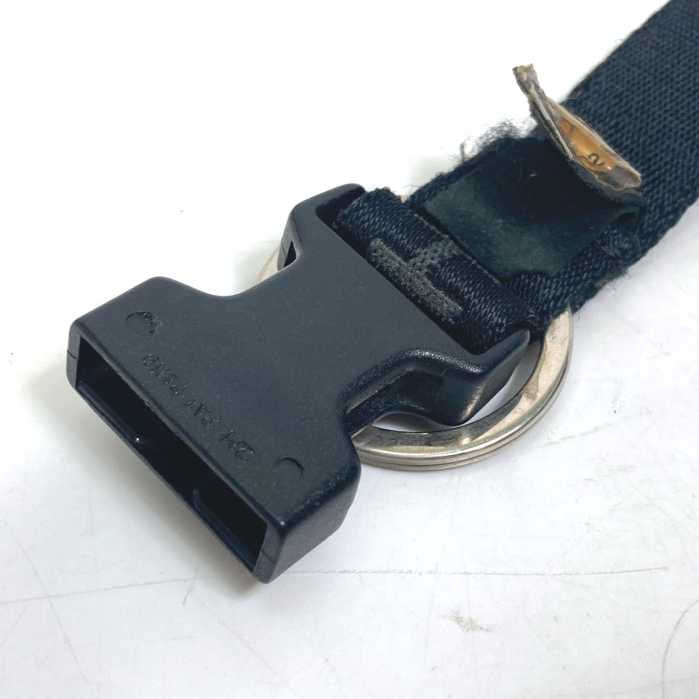 CHANEL Sports Compass CC Coco Mark Keychain Key Ring Nylon Canvas Women's Black