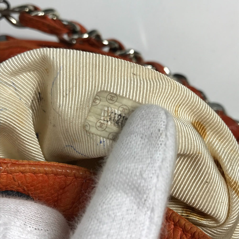 CHANEL バックパック カバン リュックサック マトラッセ 巾着 キルティング 2WAYバッグ ショルダーバッグ キャビアスキン レディース オレンジ
