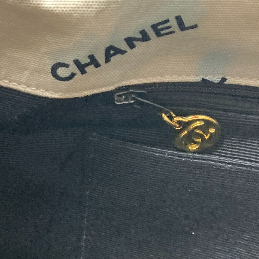 CHANEL トートバッグ 総ロゴ Wチェーン チェーンバッグ カバン 肩掛け ショルダーバッグ キャンバス レディース ホワイト