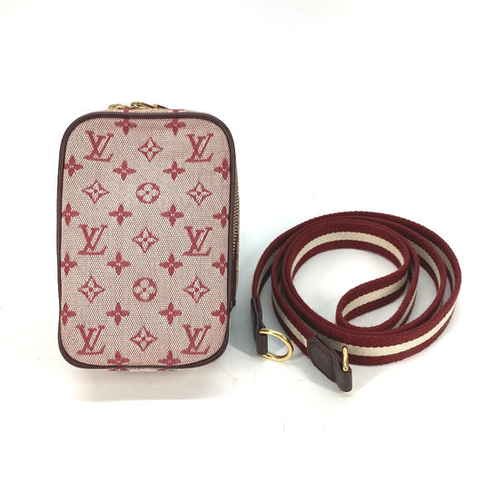 LOUIS VUITTON M60001 モノグラムミニ ウスディジタル ストラップ付 ショルダーバッグ ポシェット ポーチ モノグラムミニキャンバス レディース チェリー レッド