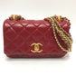CHANEL マトラッセ ココマーク ミニマトラッセ マトラッセミニ マトラッセ20 マトラッセ 20 3チェーン カバン 斜め掛け ショルダーバッグ ラムスキン レディース レッド