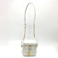 CHANEL CC Coco Mark Matelasse Vanity Shoulder Bag in Lambskin, White