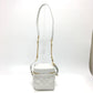 CHANEL CC Coco Mark Matelasse Vanity Shoulder Bag in Lambskin, White