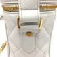 CHANEL CC Coco Mark Matelasse Vanity Shoulder Bag in Lambskin, White