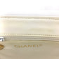 CHANEL CC Coco Mark Matelasse Vanity Shoulder Bag in Lambskin, White