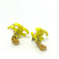 CHANEL A21871 03S Coco Mark Double-Strand Metal Earrings, Women's, Yellow