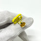 CHANEL A21871 03S Coco Mark Double-Strand Metal Earrings, Women's, Yellow
