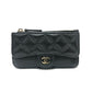 CHANEL AP2570 ココマーク マトラッセ クラシック ジップ カードケース コインケース 財布 ウォレット 小銭入れ コインケース キャビアスキン レディース ブラック