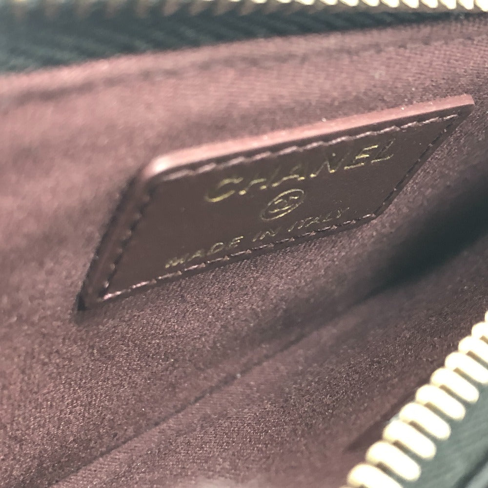 CHANEL AP2570 ココマーク マトラッセ クラシック ジップ カードケース コインケース 財布 ウォレット 小銭入れ コインケース キャビアスキン レディース ブラック