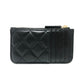 CHANEL AP2570 ココマーク マトラッセ クラシック ジップ カードケース コインケース 財布 ウォレット 小銭入れ コインケース キャビアスキン レディース ブラック